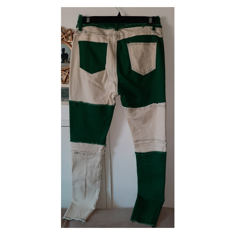 Colorblock Straight Leg Jeans - Picture 4 of 4